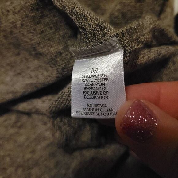 Adrienne Vittadini | Women's Cowl-Neck Sweater Grey | Medium - Picture 8 of 9